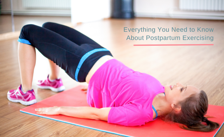 woman doing postpartum pelvic floor exercise