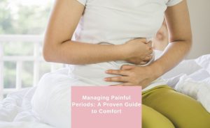 woman having a painful period