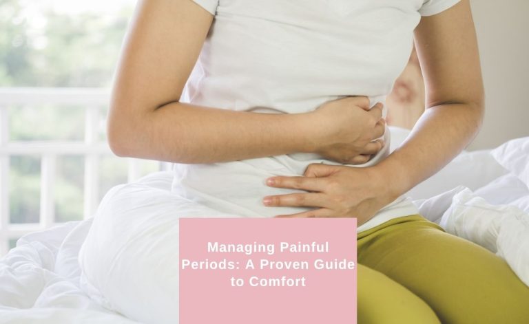 woman having a painful period